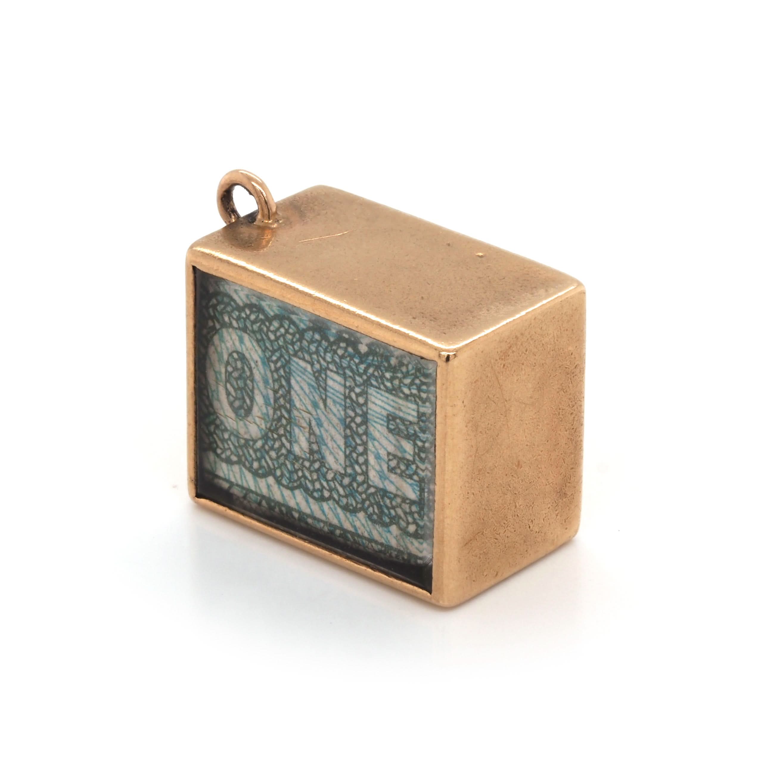 Ogden of Harrogate Jewellery 9ct Yellow Gold £1 Emergency Box Charm