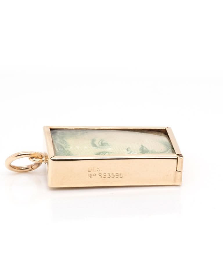 Ogden of Harrogate Jewellery 9ct Yellow Gold Emergency Shilling Box Charm