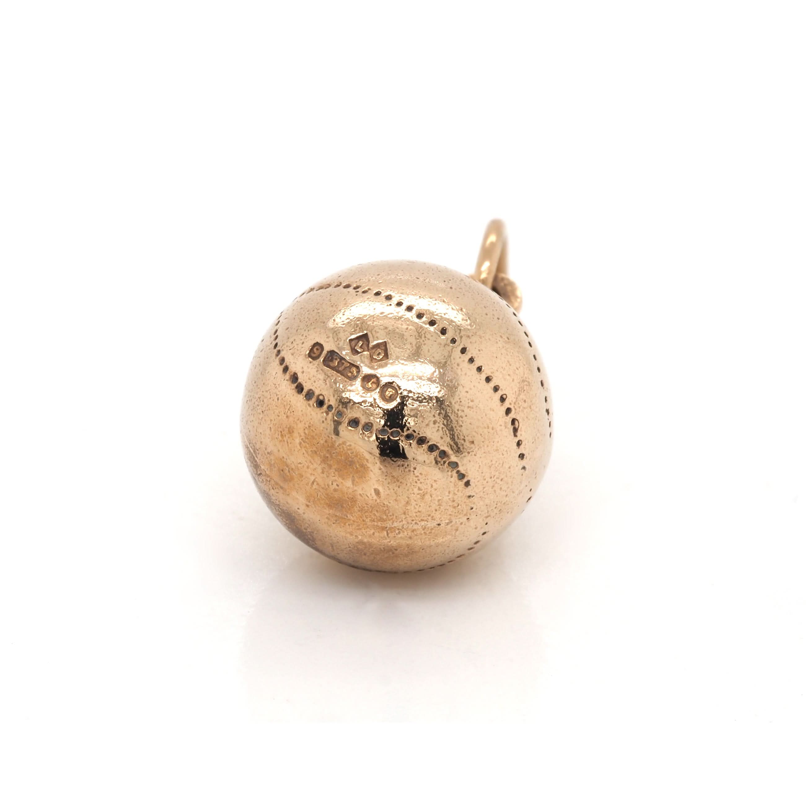Ogden of Harrogate Jewellery 9ct Yellow Gold Football Charm