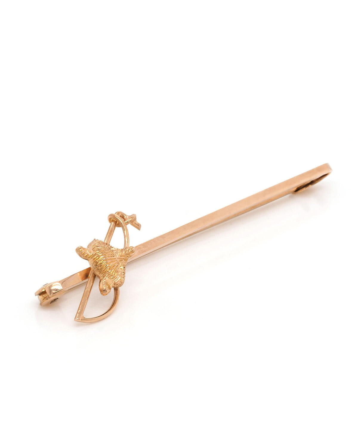 Ogden of Harrogate Jewellery 9ct Yellow Gold Fox and Crop Brooch Pin