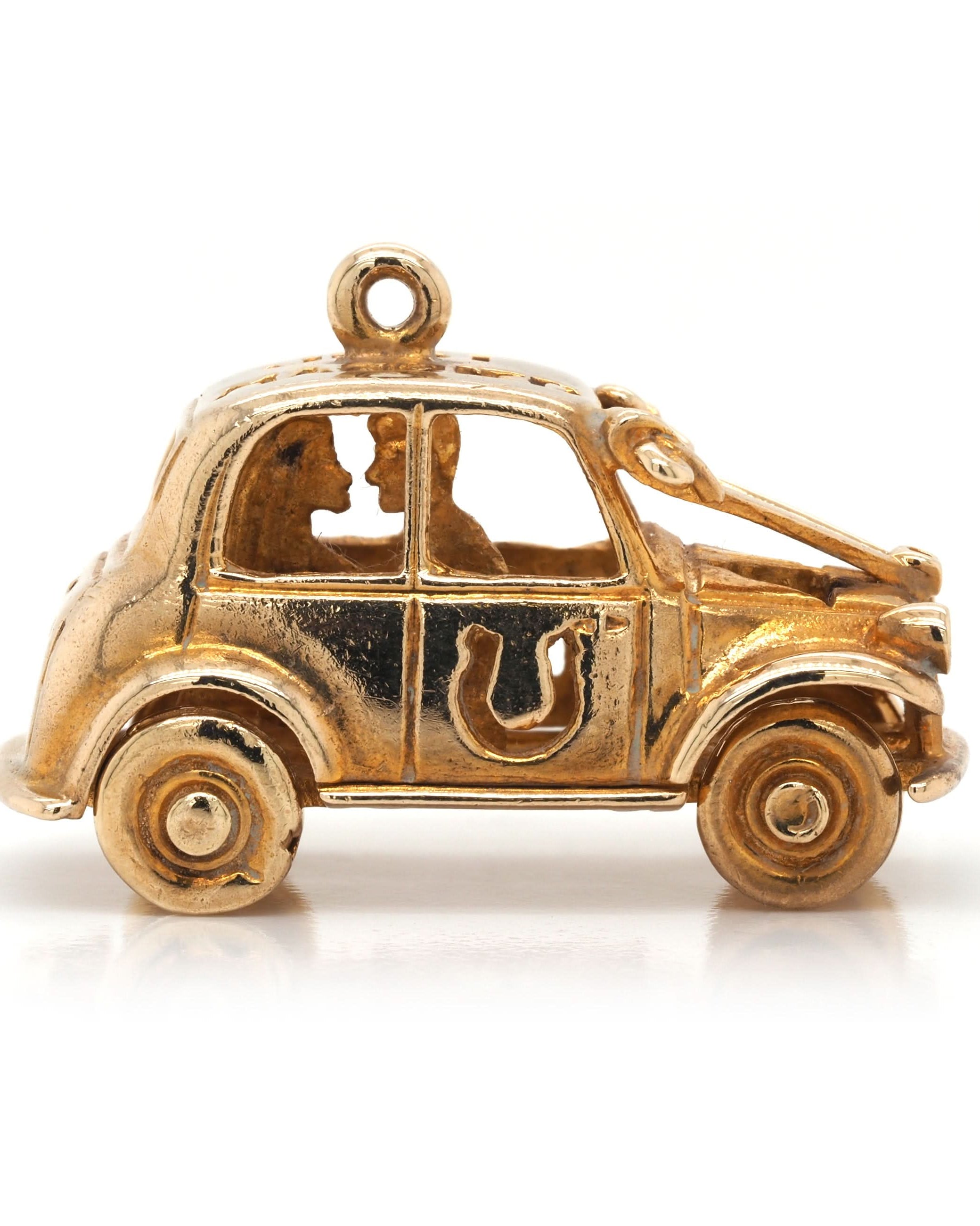 Ogden of Harrogate Jewellery 9ct Yellow Gold 'Just Married' Car Charm