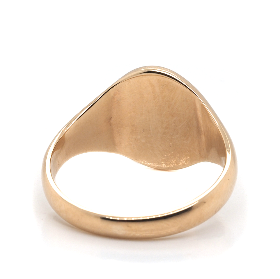 Ogden of Harrogate Jewellery 9ct Yellow Gold Oval Signet Ring – Birmingham Hallmark