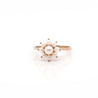 Ogden of Harrogate Jewellery 9ct Yellow Gold Pearl Cluster Flower-Shaped Ring