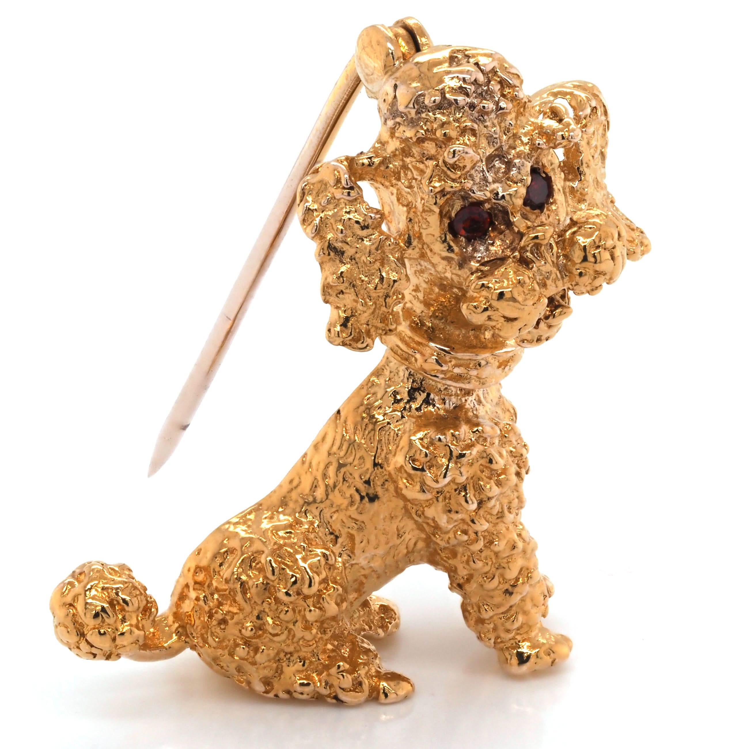Ogden of Harrogate Jewellery 9ct Yellow Gold Poodle Brooch