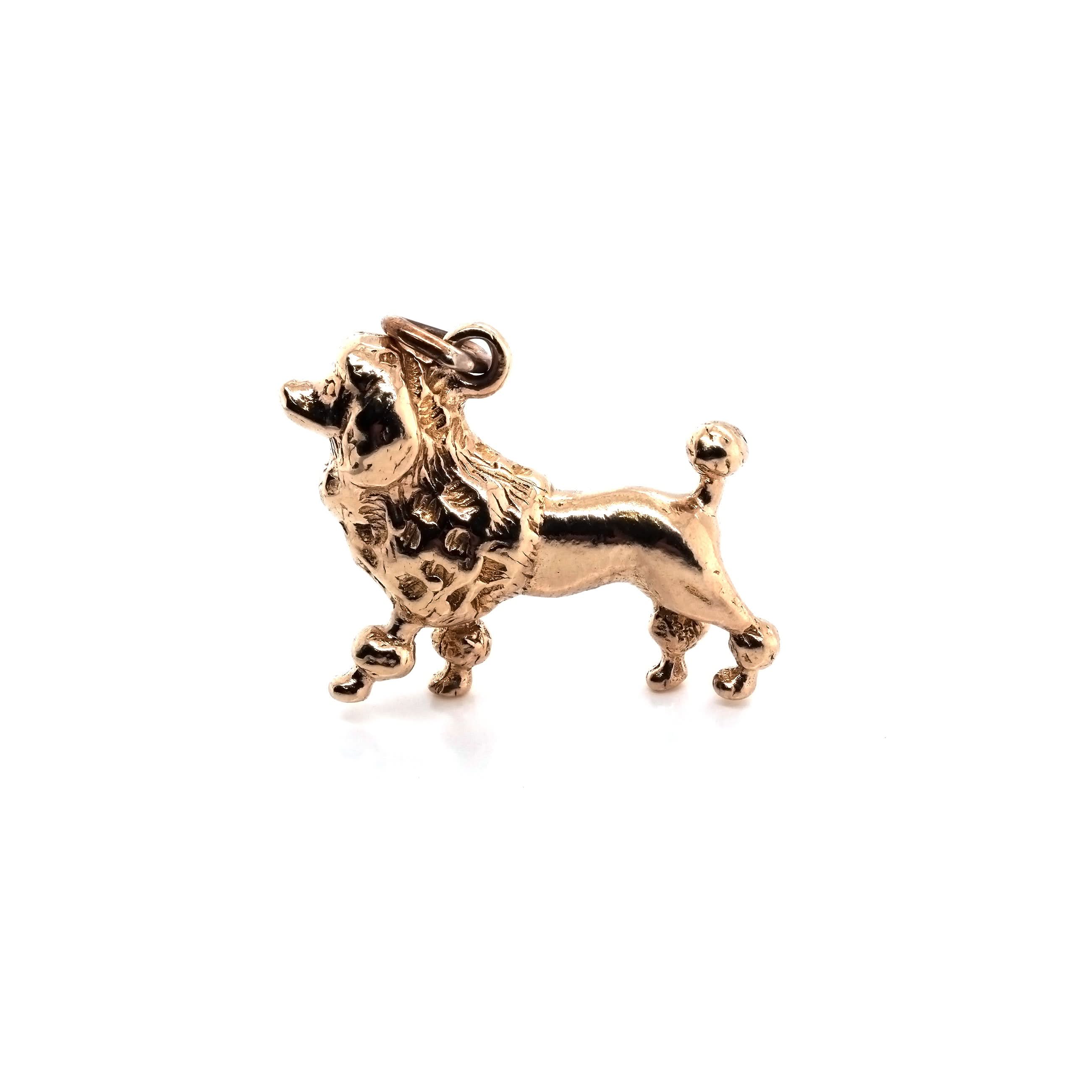 Ogden of Harrogate Jewellery 9ct Yellow Gold Poodle Charm
