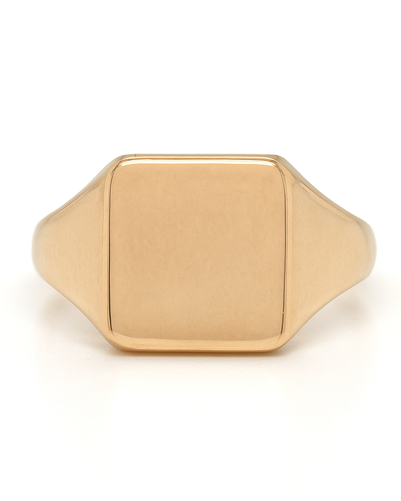 Ogden of Harrogate Jewellery 9ct Yellow Gold Square Head Signet Ring