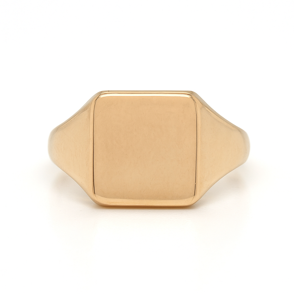 Ogden of Harrogate Jewellery 9ct Yellow Gold Square Head Signet Ring