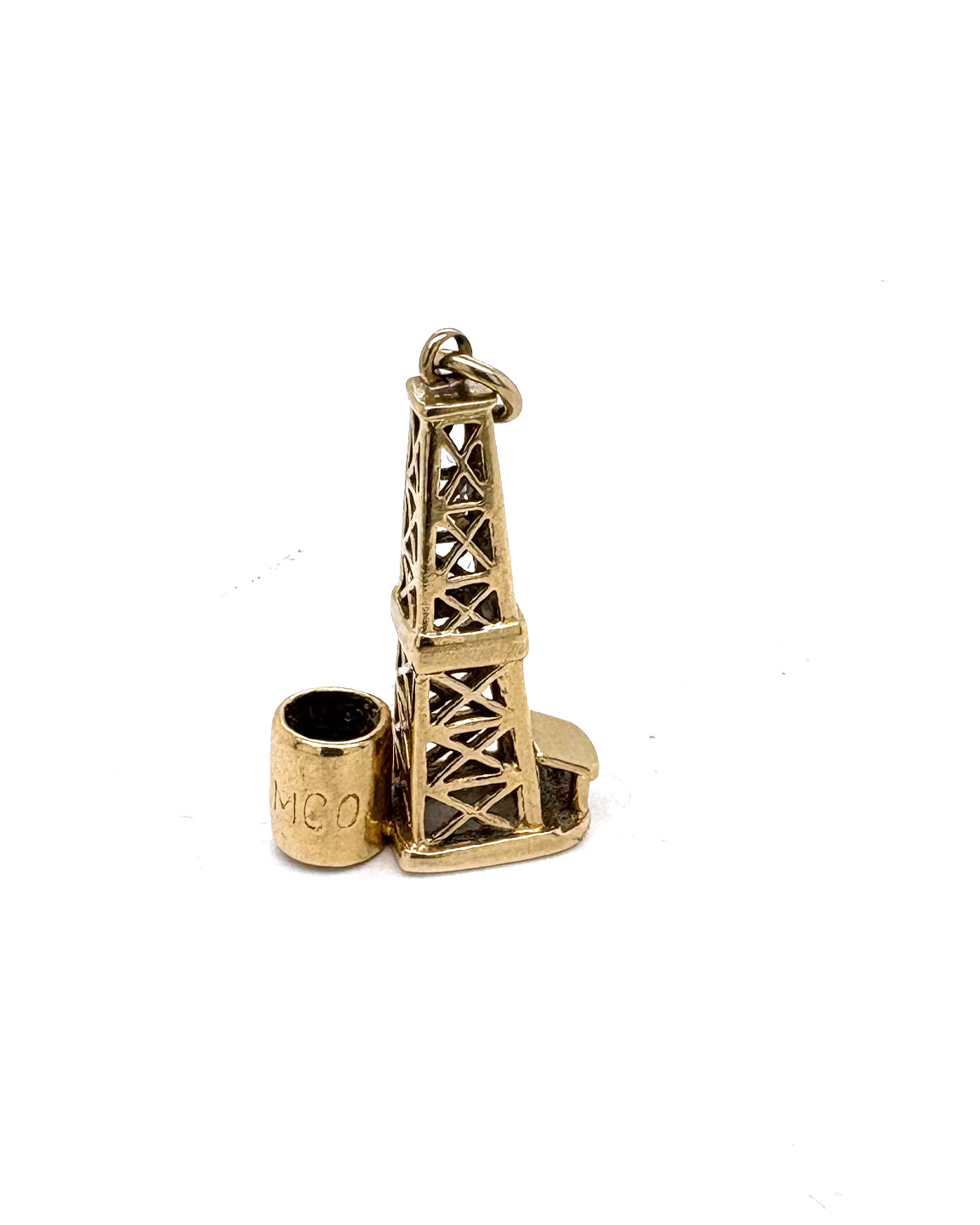 Ogden Of Harrogate Jewellery A 9 carat yellow gold ARAMCO Tower Charm