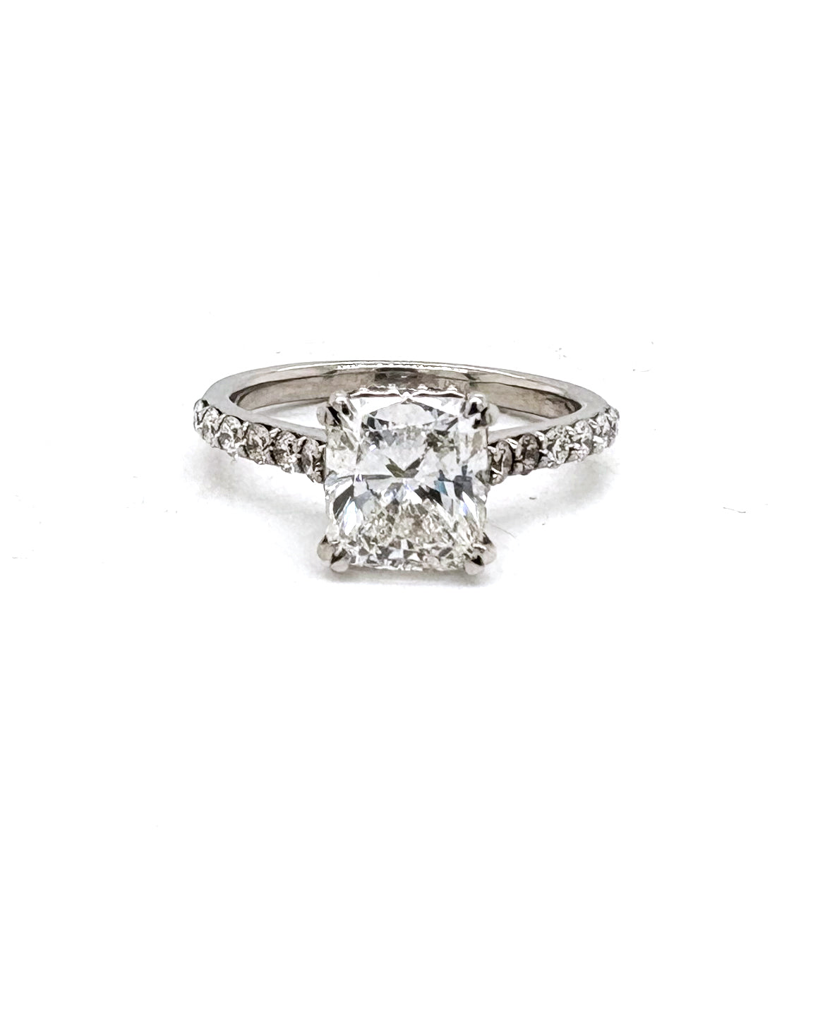 Ogden Of Harrogate Jewellery A Cushion-cut Diamond Ring