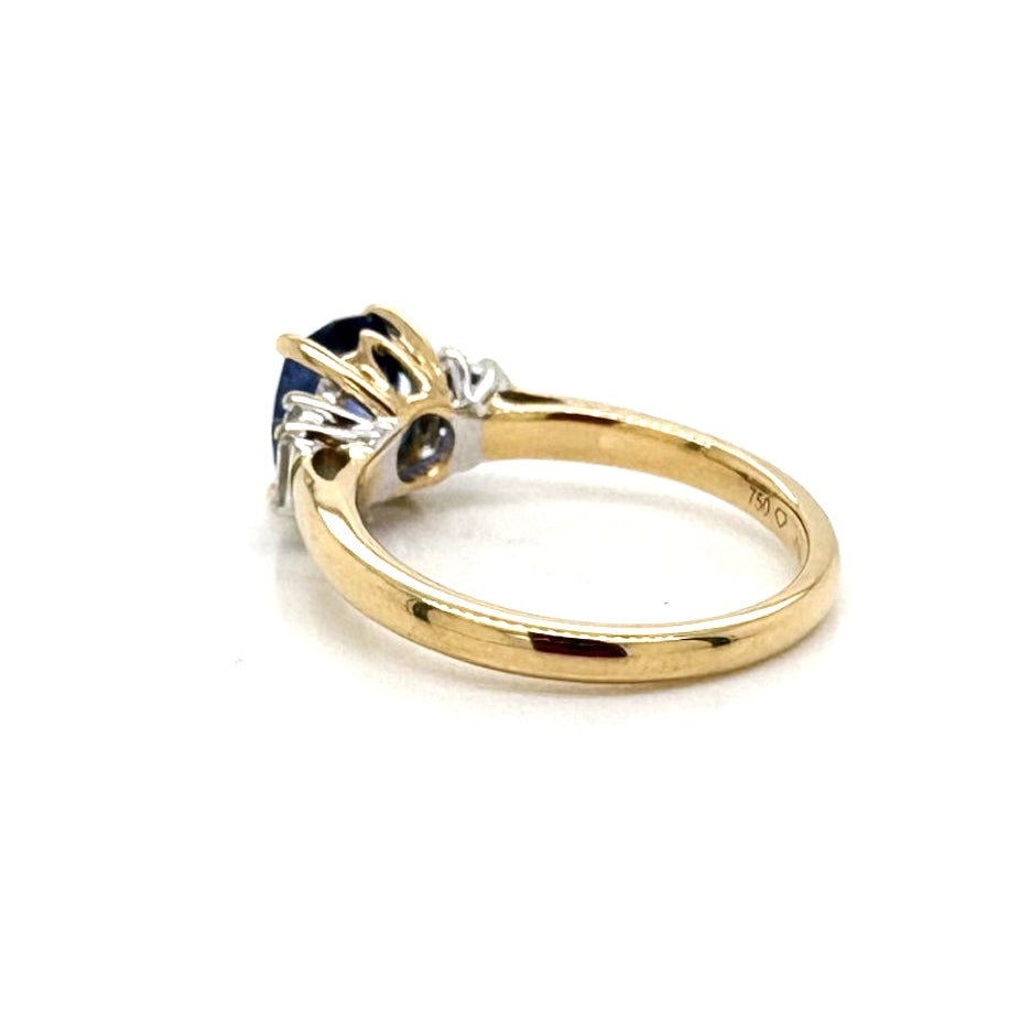 Ogden Of Harrogate Jewellery A Cushion-cut Sapphire and Diamond Ring,