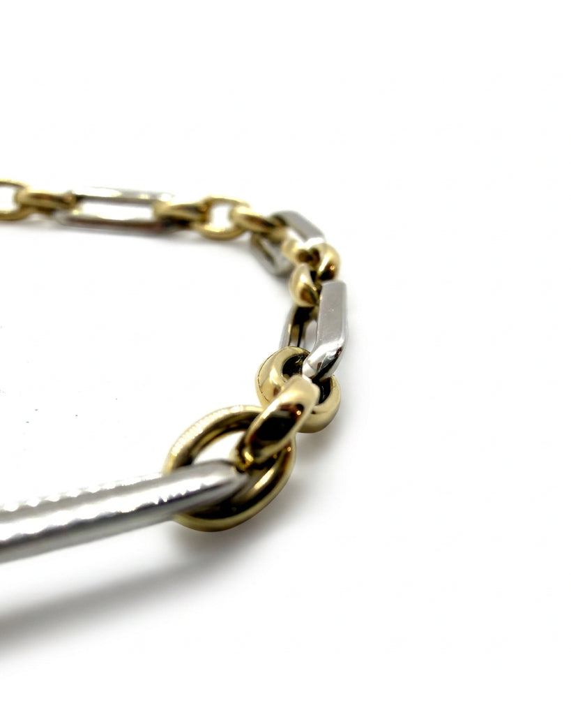 Ogden Of Harrogate Jewellery A Fancy Link Bracelet in 9ct Yellow and White Gold