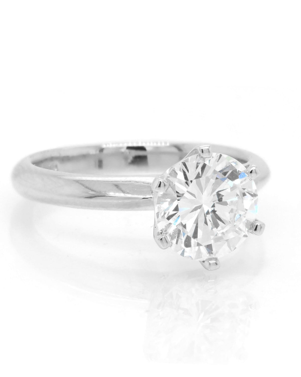 Ogden of Harrogate Jewellery A Fine Platinum Single Stone Diamond Ring with Diamond-Set Shoulders, 2.00cts