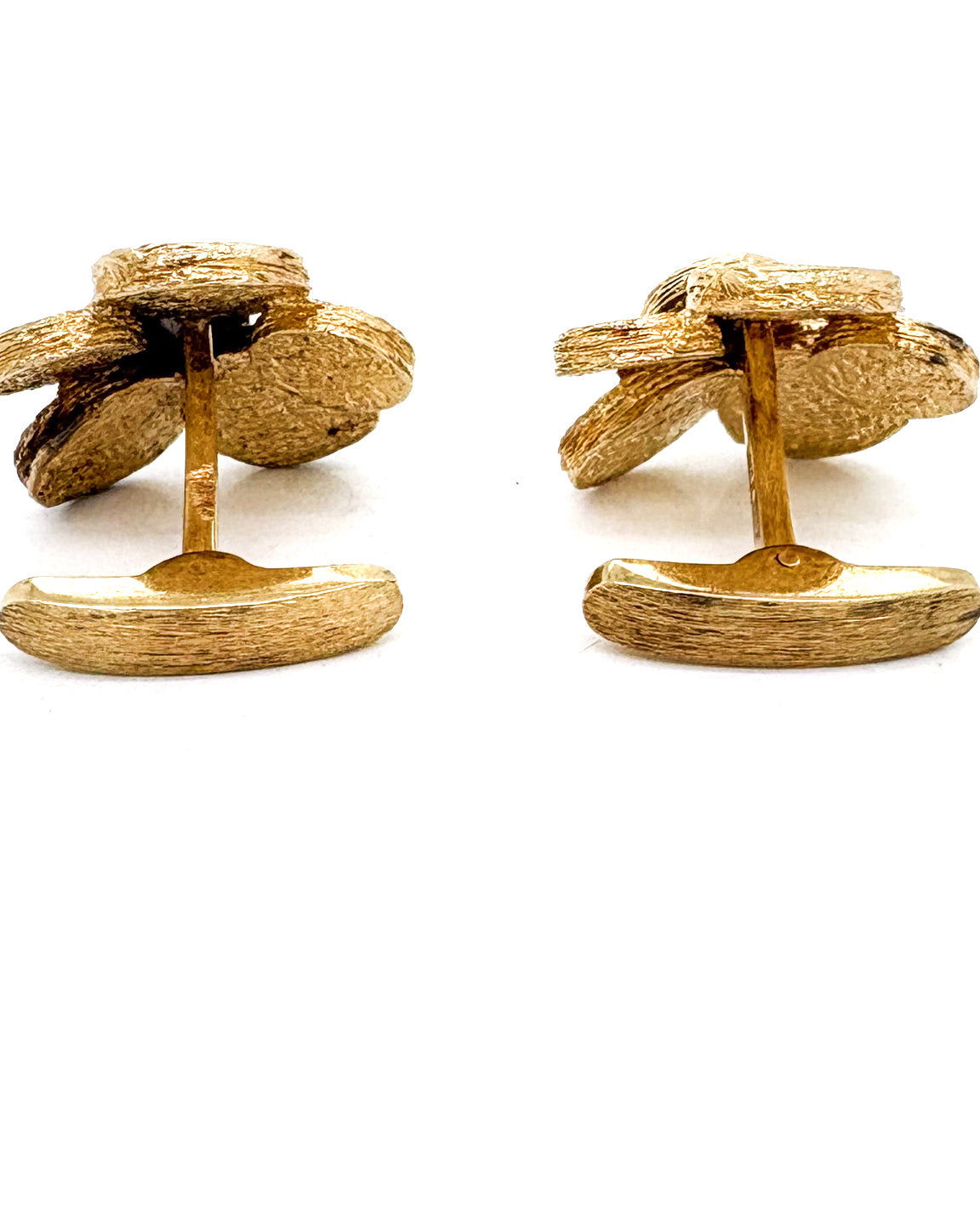 Ogden Of Harrogate Jewellery A Pair of Vintage Green Hardstone Cufflinks Circa 1960s