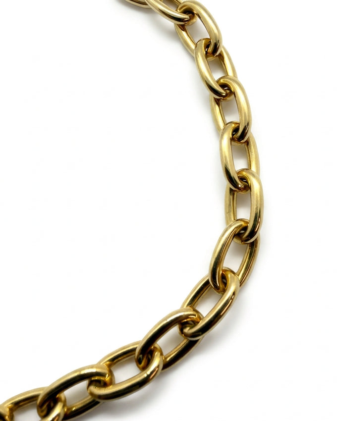 Ogden Of Harrogate Jewellery A Solid Link Trace Style Bracelet in 9ct Yellow Gold