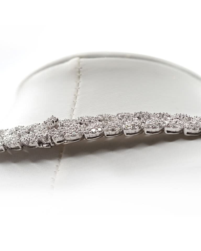 Ogden of Harrogate Jewellery Antique 9ct Yellow Gold & Silver Diamond Riviera Necklace – Circa 1880