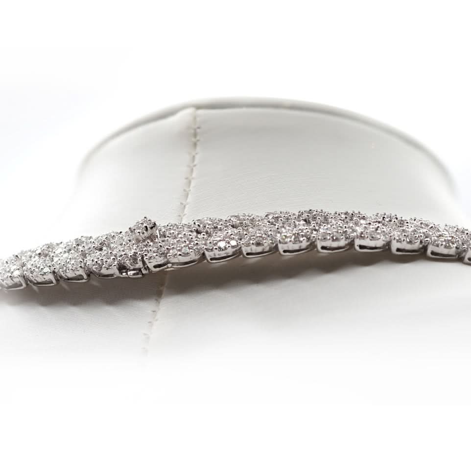 Ogden of Harrogate Jewellery Antique 9ct Yellow Gold & Silver Diamond Riviera Necklace – Circa 1880