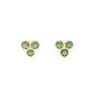 Ogden of Harrogate Jewellery Art Deco 9ct Yellow Gold Peridot Triplet Earrings, c.1930