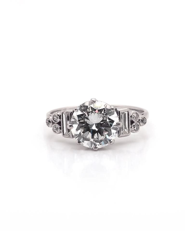 Ogden of Harrogate Jewellery Art Deco Diamond Ring, Circa