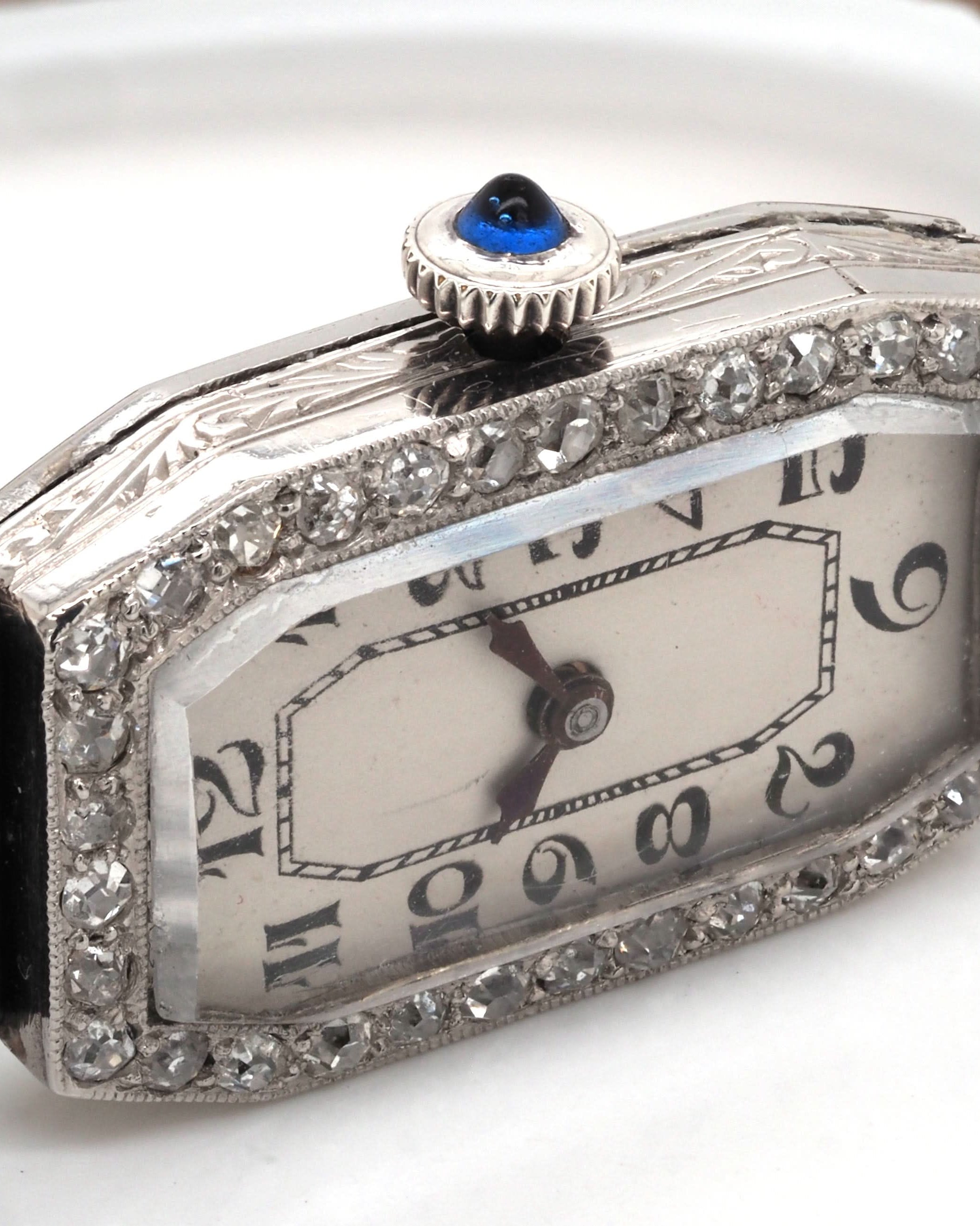 Ogden of Harrogate Jewellery Art Deco Diamond-Set Platinum Cocktail Watch