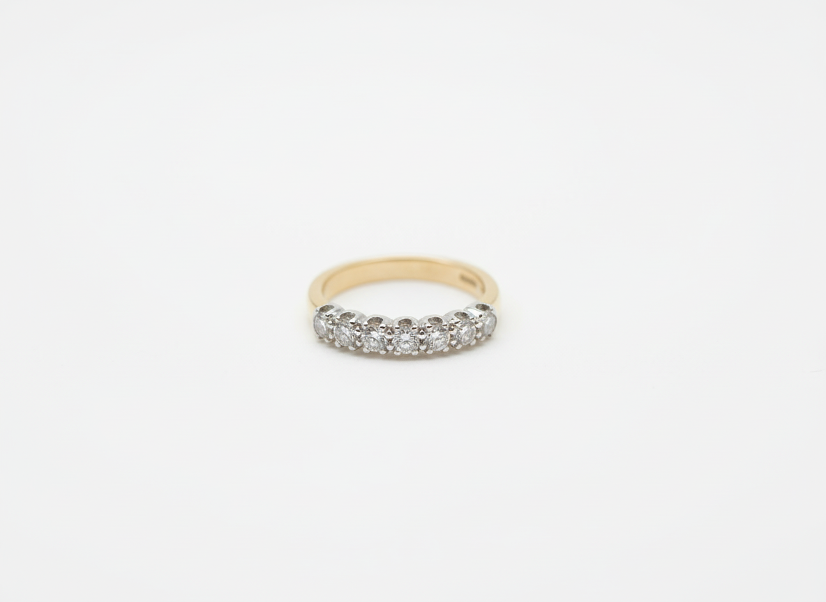 Ogden of Harrogate Jewellery Diamond Half-Eternity Ring in 18ct Yellow Gold