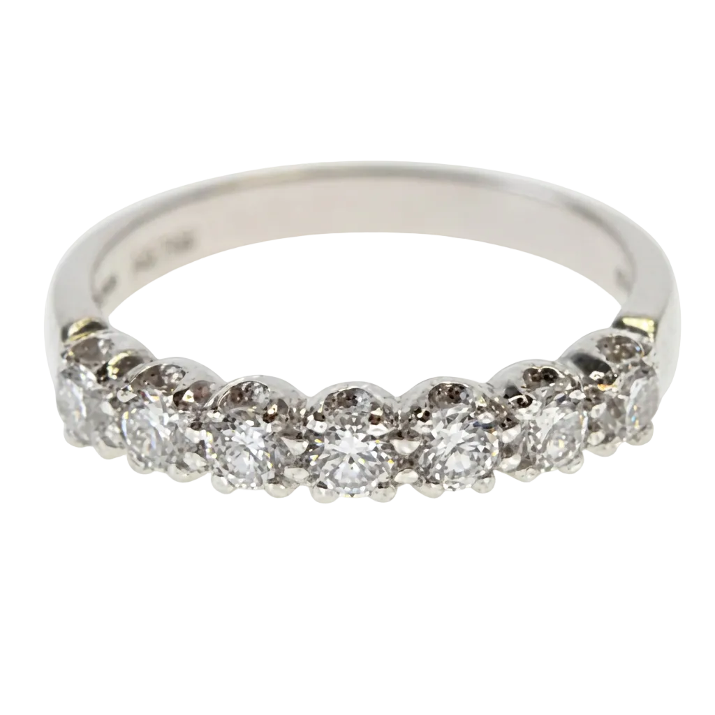 Ogden of Harrogate Jewellery Diamond Half-Eternity Ring in Platinum