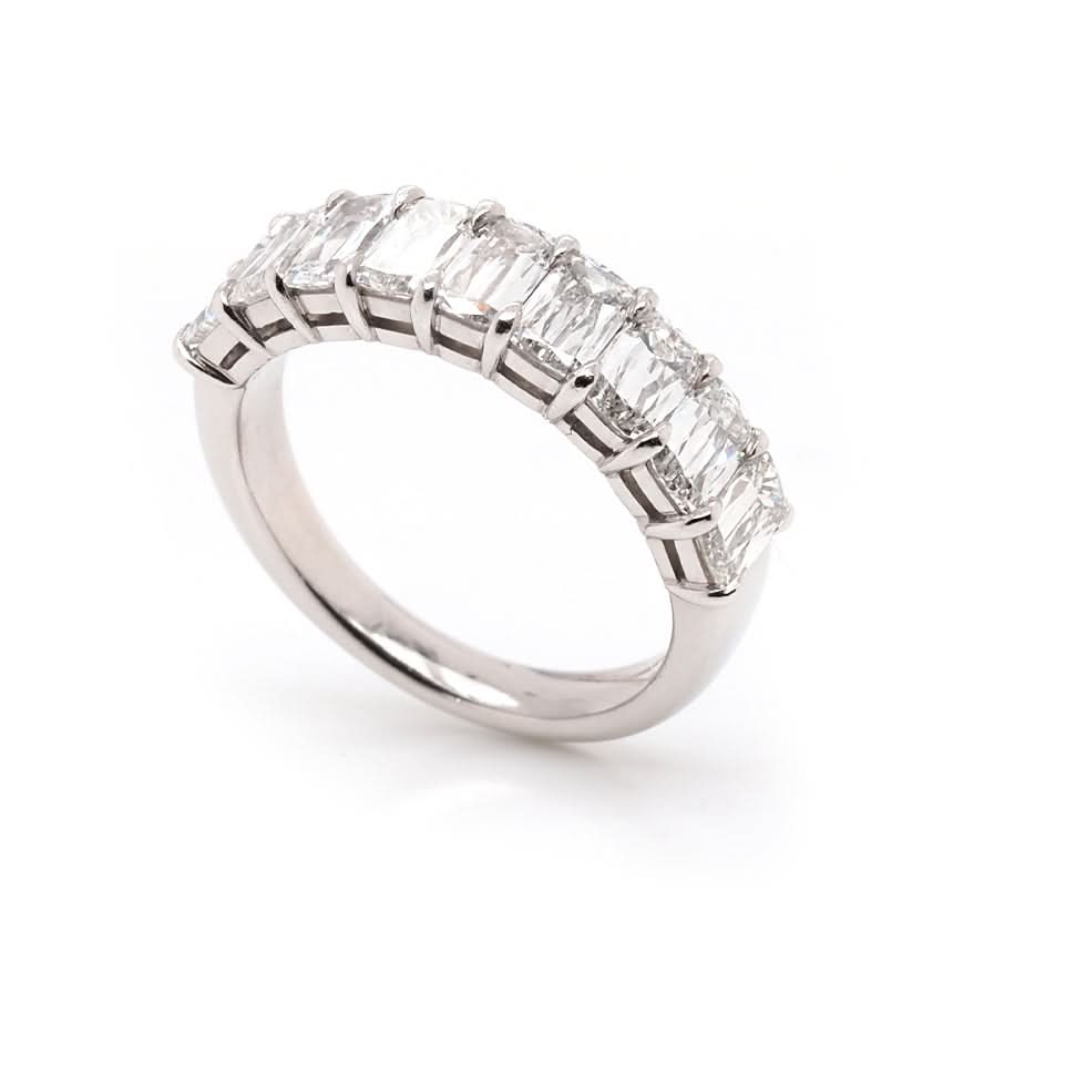 Ogden of Harrogate Jewellery Platinum Ashoka-Cut Diamond Half Eternity Ring – 2.52ct by Boodles