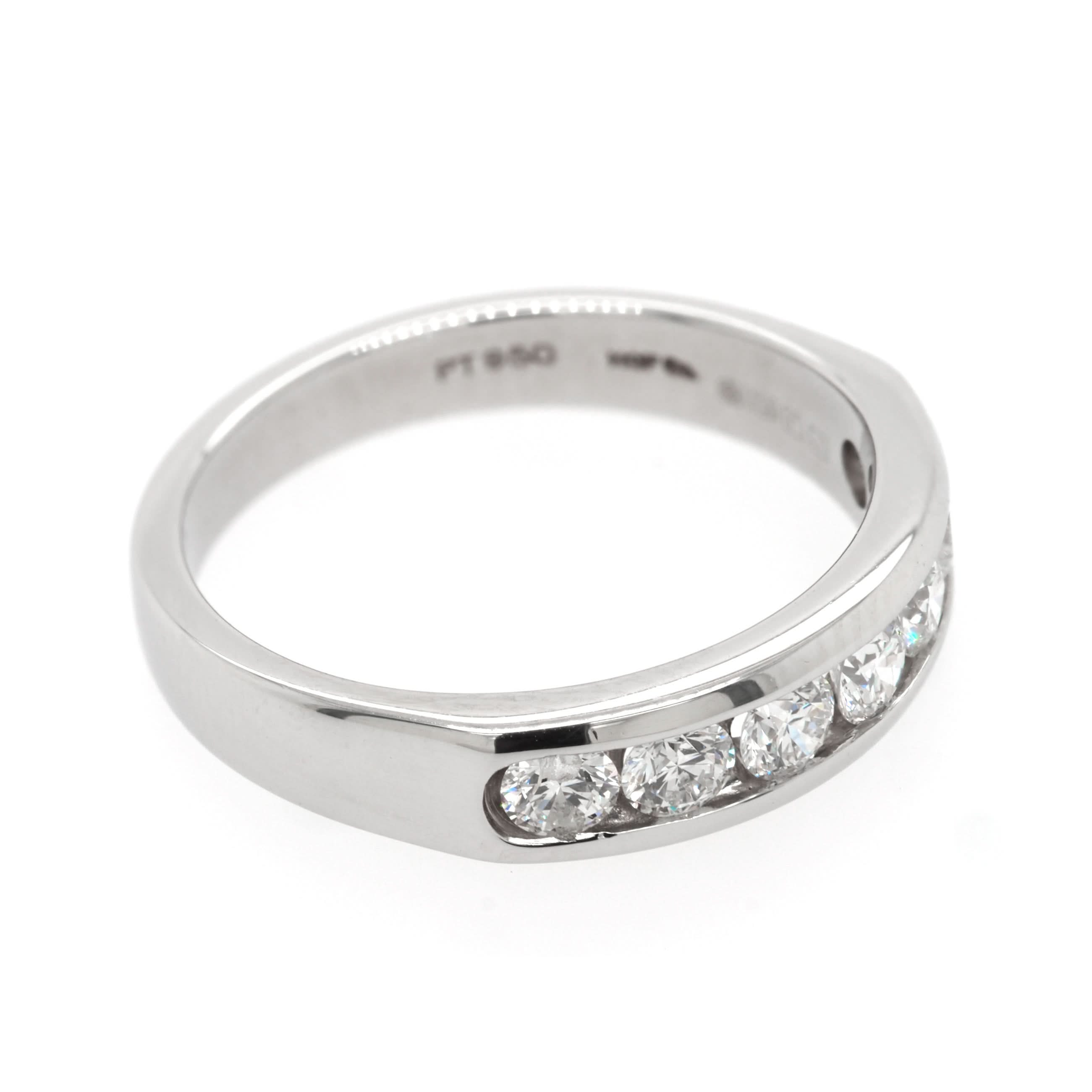 Ogden of Harrogate Jewellery Platinum Diamond 7-Stone Half-Eternity Ring, 0.50ct