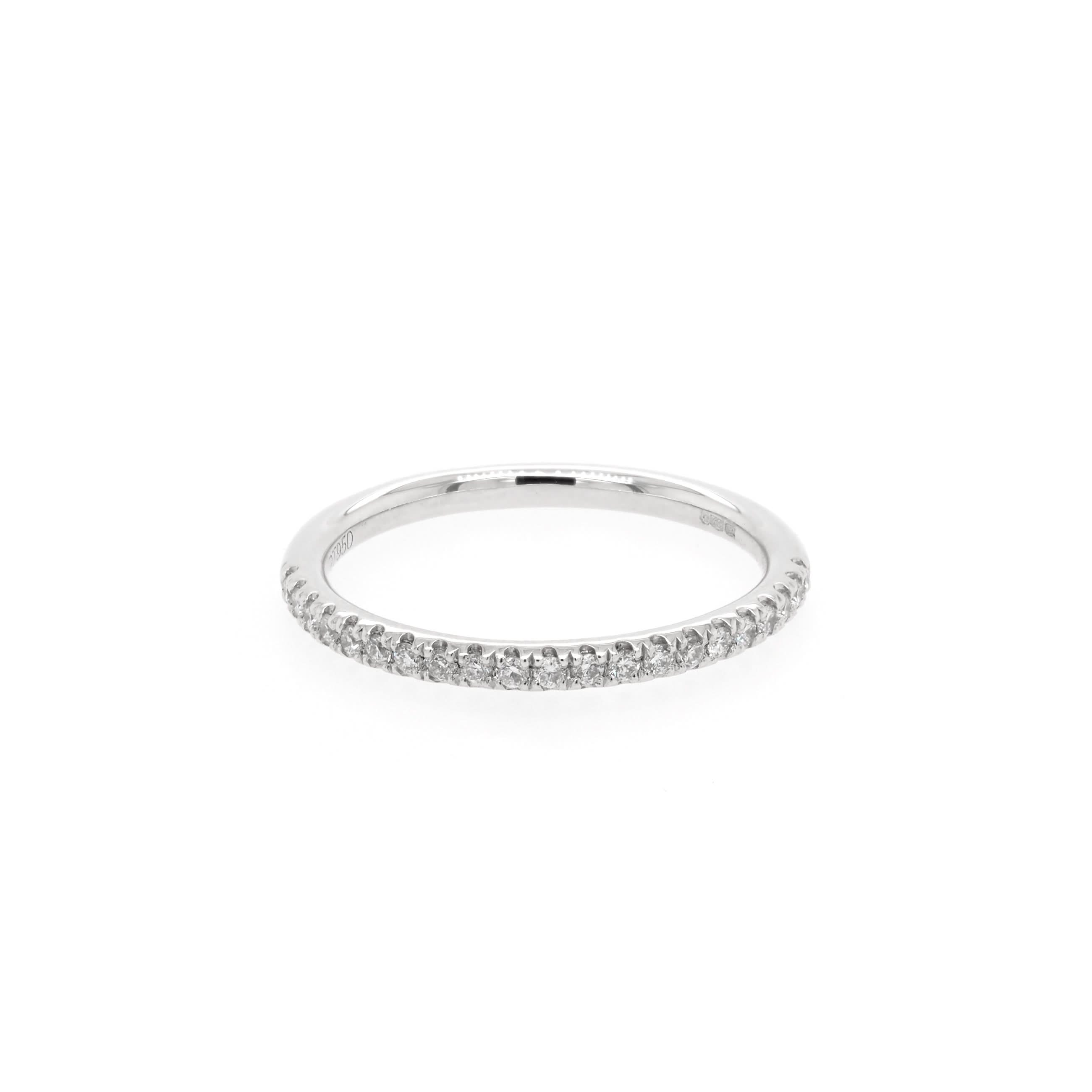Ogden of Harrogate Jewellery Platinum Diamond Half Eternity Ring, 0.18ct