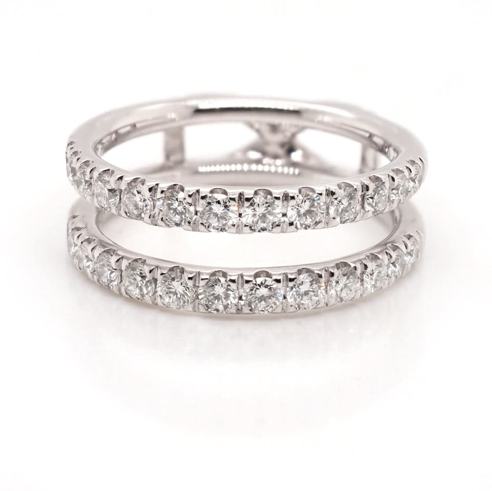 Ogden of Harrogate Jewellery Platinum Diamond Set Double Half Eternity Ring