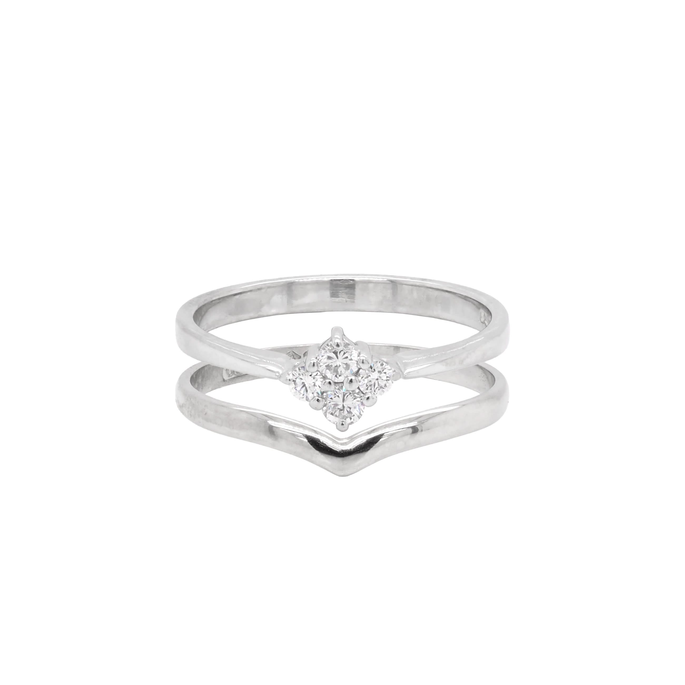 Ogden of Harrogate Jewellery Platinum Diamond-Set Engagement Ring and Wedding Ring Set