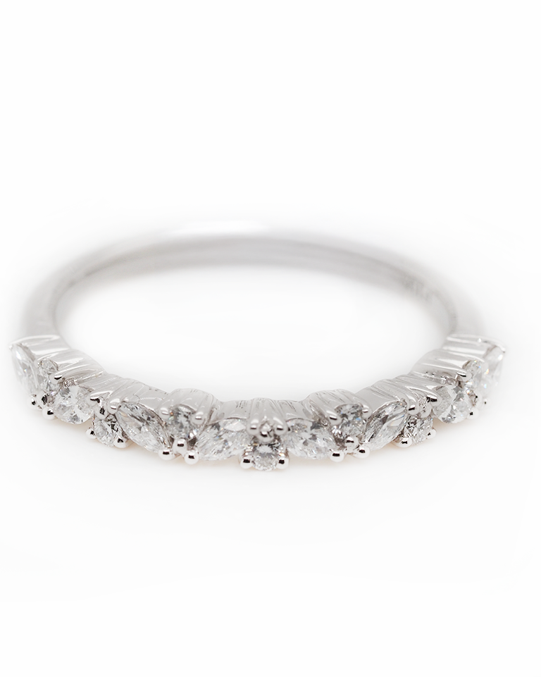 Ogden of Harrogate Jewellery Platinum Diamond Set Half Eternity Ring