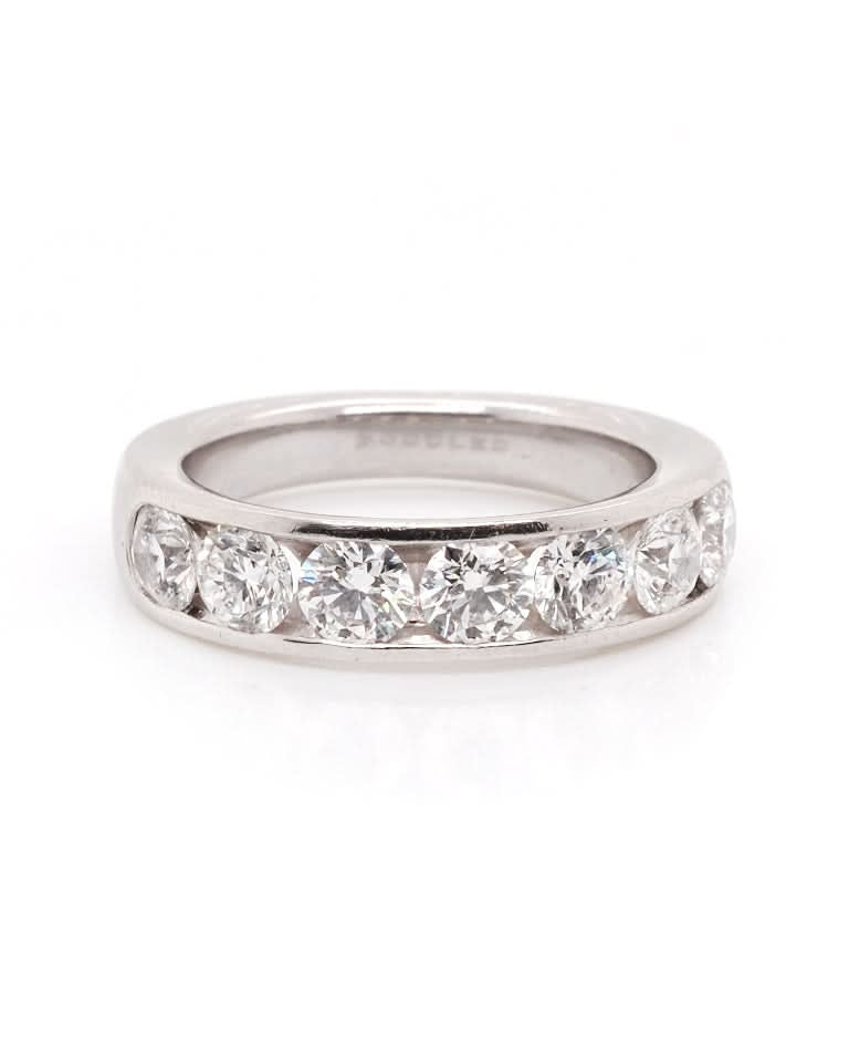 Ogden of Harrogate Jewellery Platinum Diamond Set Half Eternity Ring by Boodles