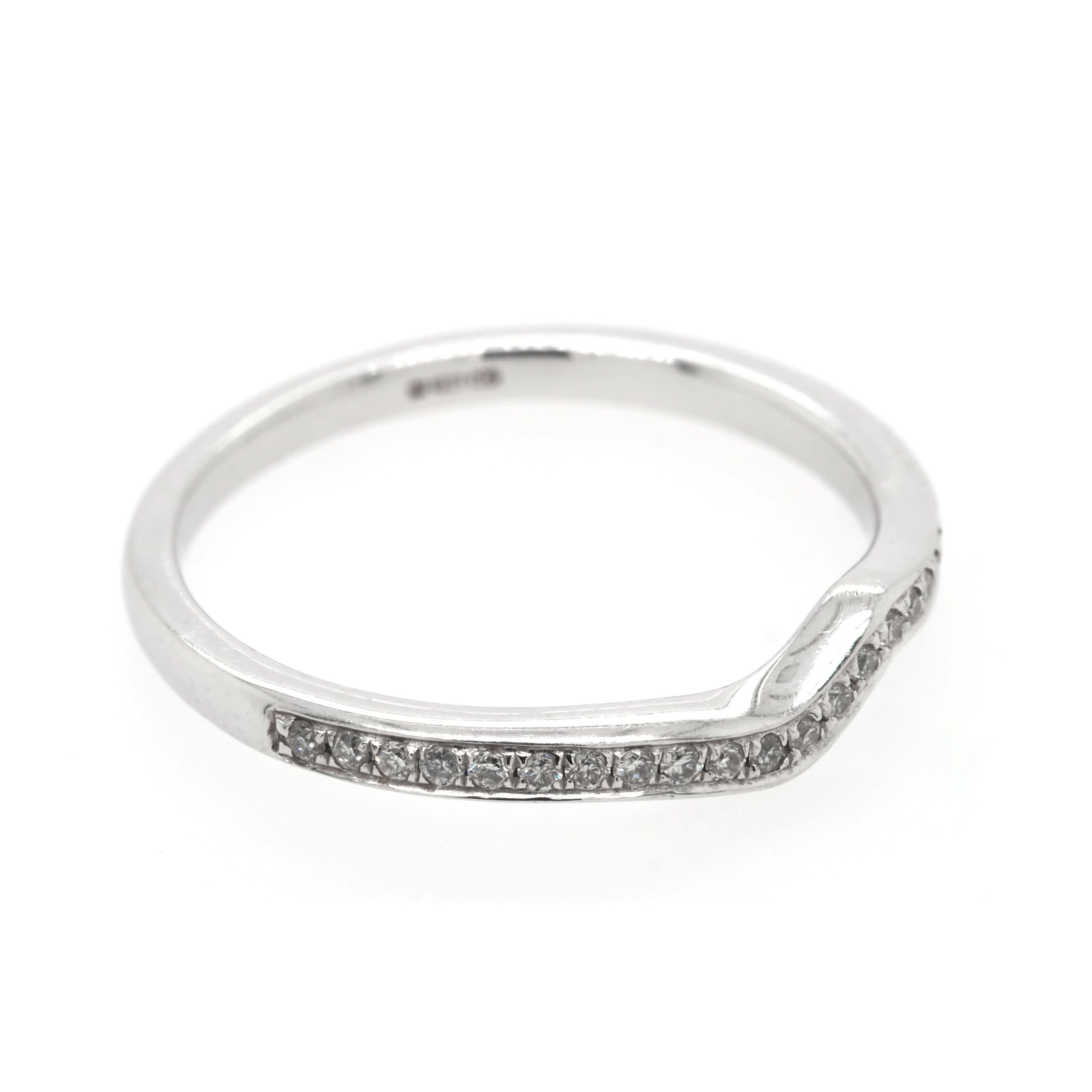 Ogden of Harrogate Jewellery Platinum Diamond Shaped Wedding Ring, 0.13ct