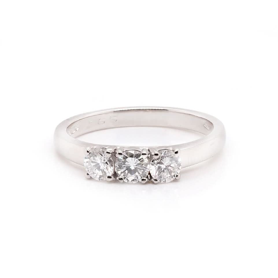 Ogden of Harrogate Jewellery Platinum Diamond Three-Stone Ring