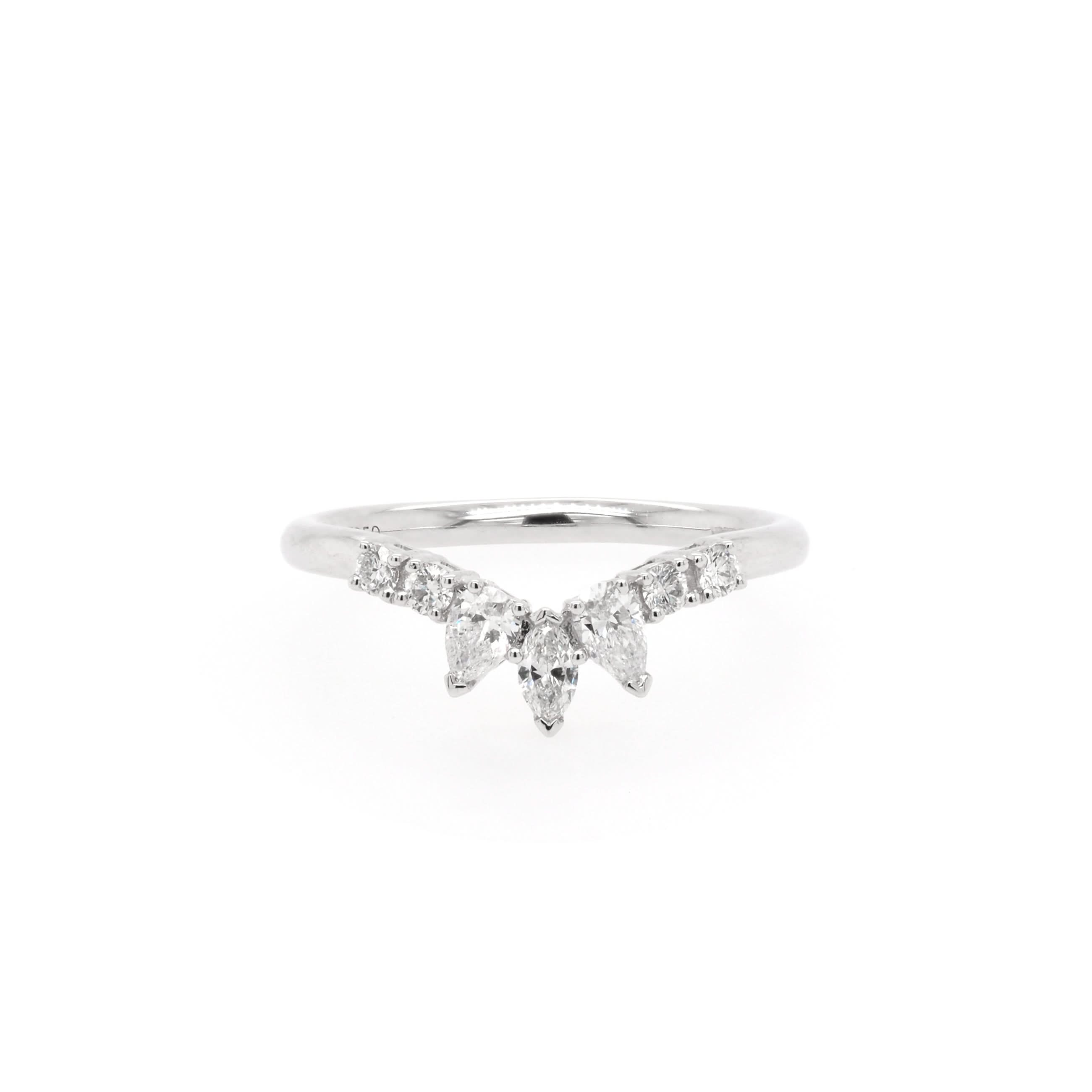 Ogden of Harrogate Jewellery Platinum Diamond 'V' Ring, 0.40ct