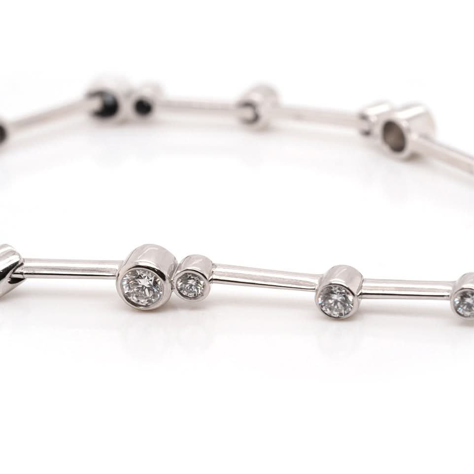 Ogden of Harrogate Jewellery Platinum Diamond Waterfall Bracelet by Boodles