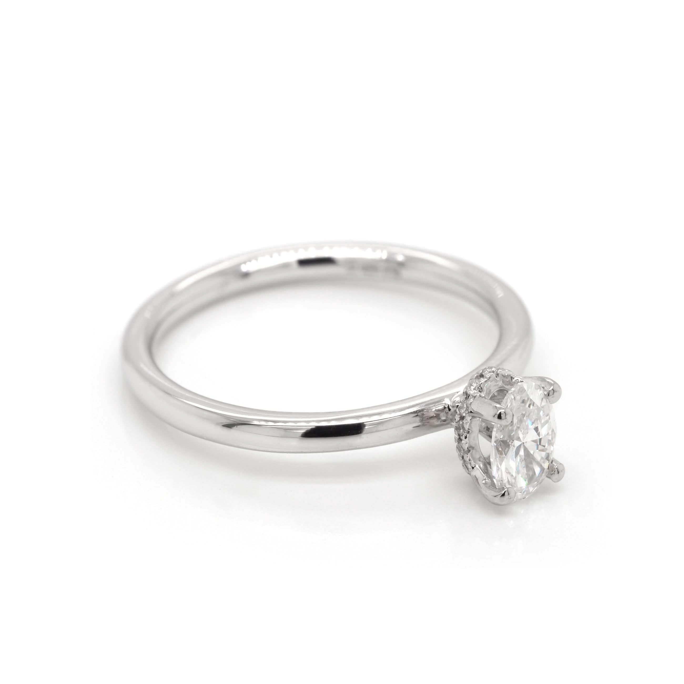 Ogden of Harrogate Jewellery Platinum Oval diamond Solitaire Ring, 0.41ct