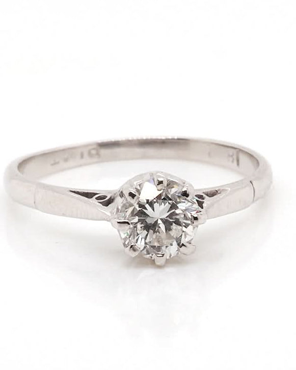 Ogden of Harrogate Jewellery Platinum Single Stone Diamond Solitaire Ring – 0.61ct H/I VS1/2