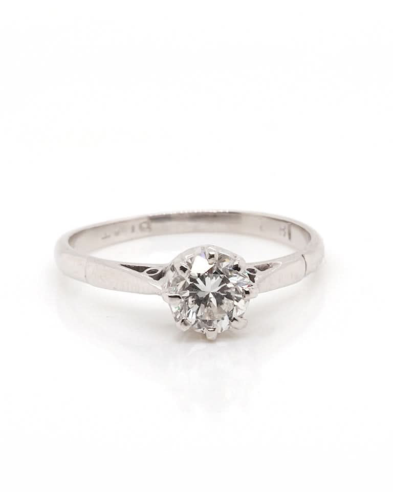 Ogden of Harrogate Jewellery Platinum Single Stone Diamond Solitaire Ring – 0.61ct H/I VS1/2
