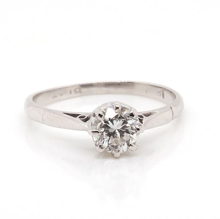 Ogden of Harrogate Jewellery Platinum Single Stone Diamond Solitaire Ring – 0.61ct H/I VS1/2