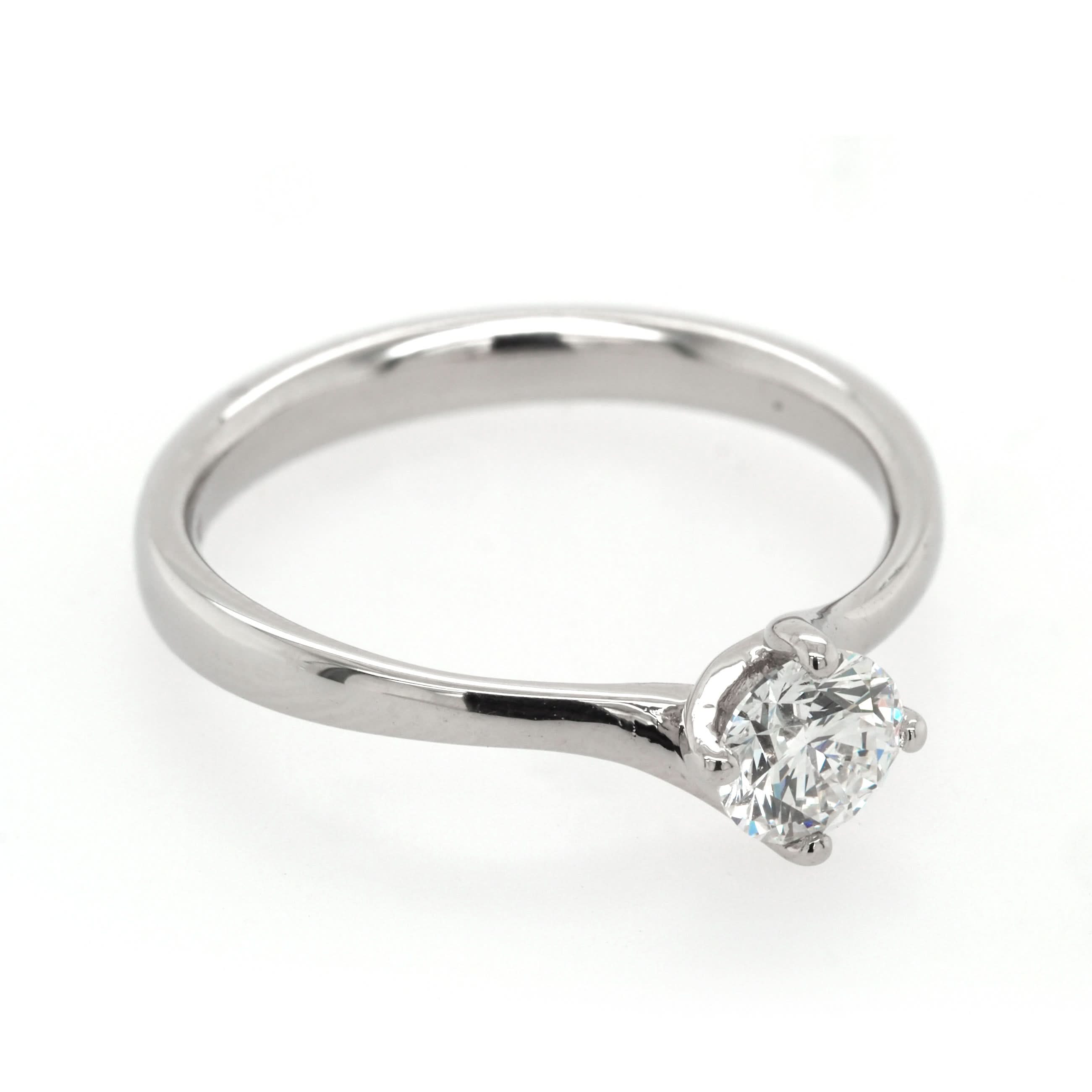 Ogden of Harrogate Jewellery Platinum Twist Diamond Solitaire Ring
