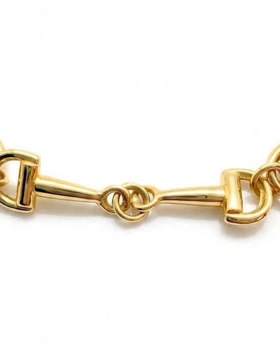 Ogden Of Harrogate Jewellery Snaffle Bit Chain Bracelet in 9ct Yellow Gold