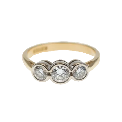 Ogden of Harrogate Jewellery Three-Stone 0.90ct Diamond Ring in 18ct Yellow Gold *POA*