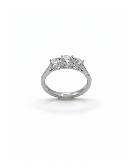 Ogden of Harrogate Jewellery Three Stone Diamond Ring in Platinum