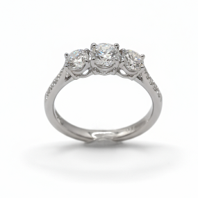 Ogden of Harrogate Jewellery Three Stone Diamond Ring in Platinum