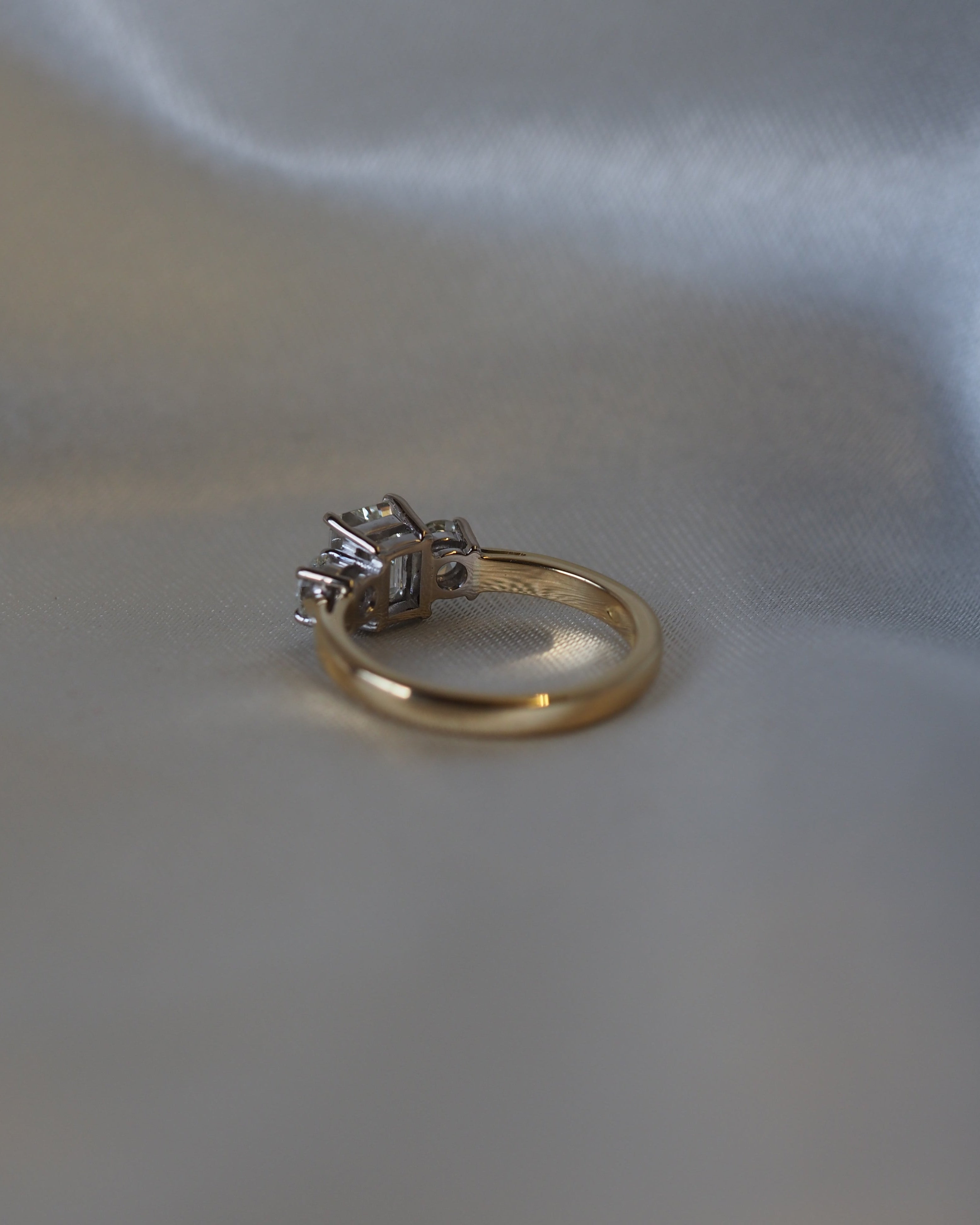 Ogden of Harrogate Jewellery Three-Stone Emerald-Cut Diamond Ring in 18ct Yellow Gold *POA*