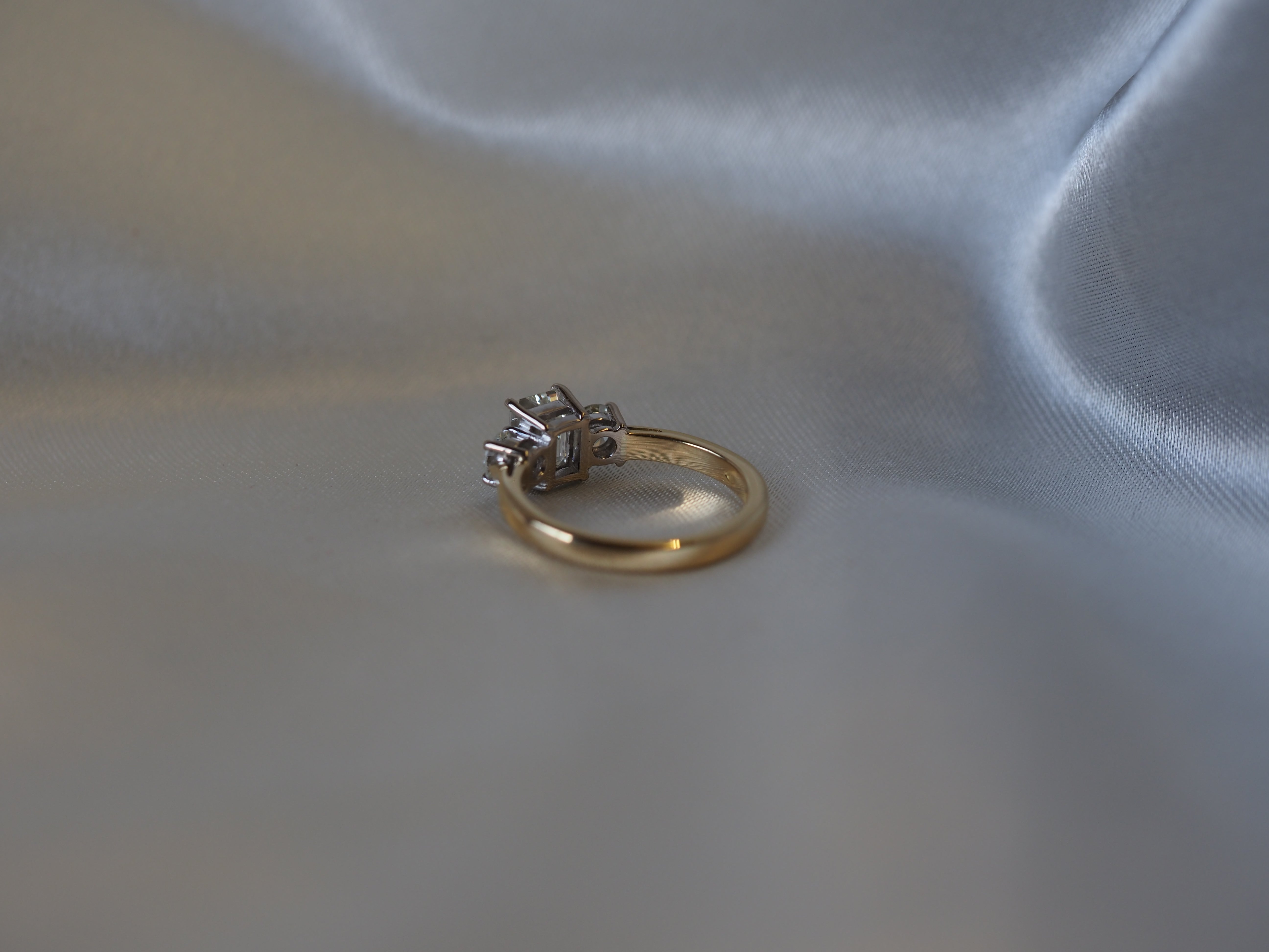 Ogden of Harrogate Jewellery Three-Stone Emerald-Cut Diamond Ring in 18ct Yellow Gold *POA*