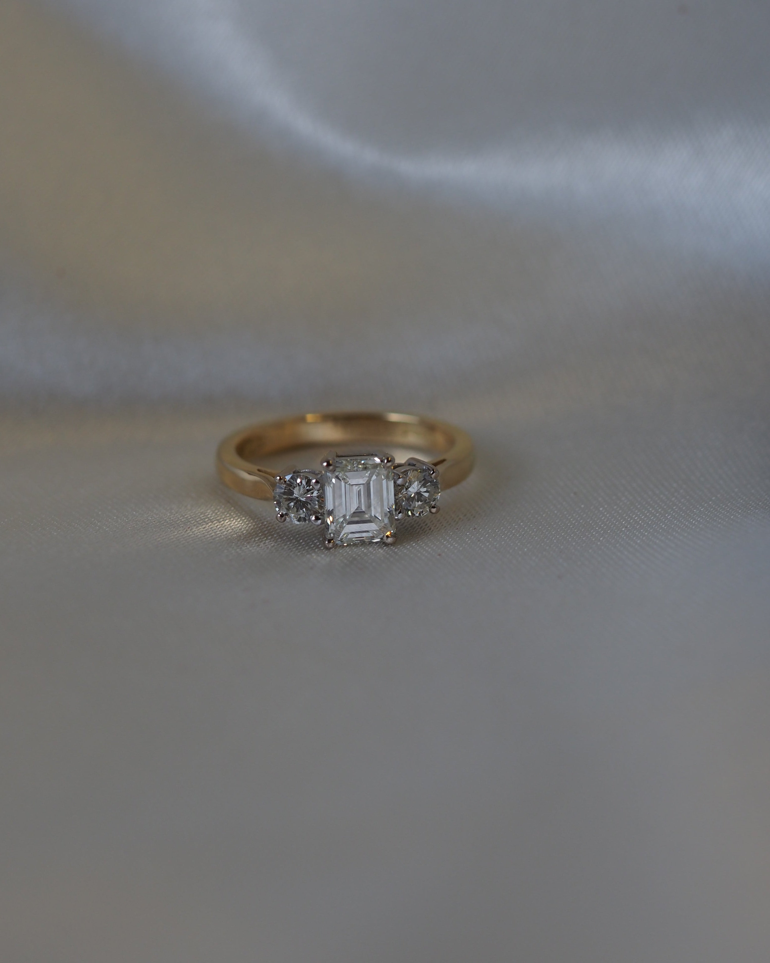 Ogden of Harrogate Jewellery Three-Stone Emerald-Cut Diamond Ring in 18ct Yellow Gold *POA*