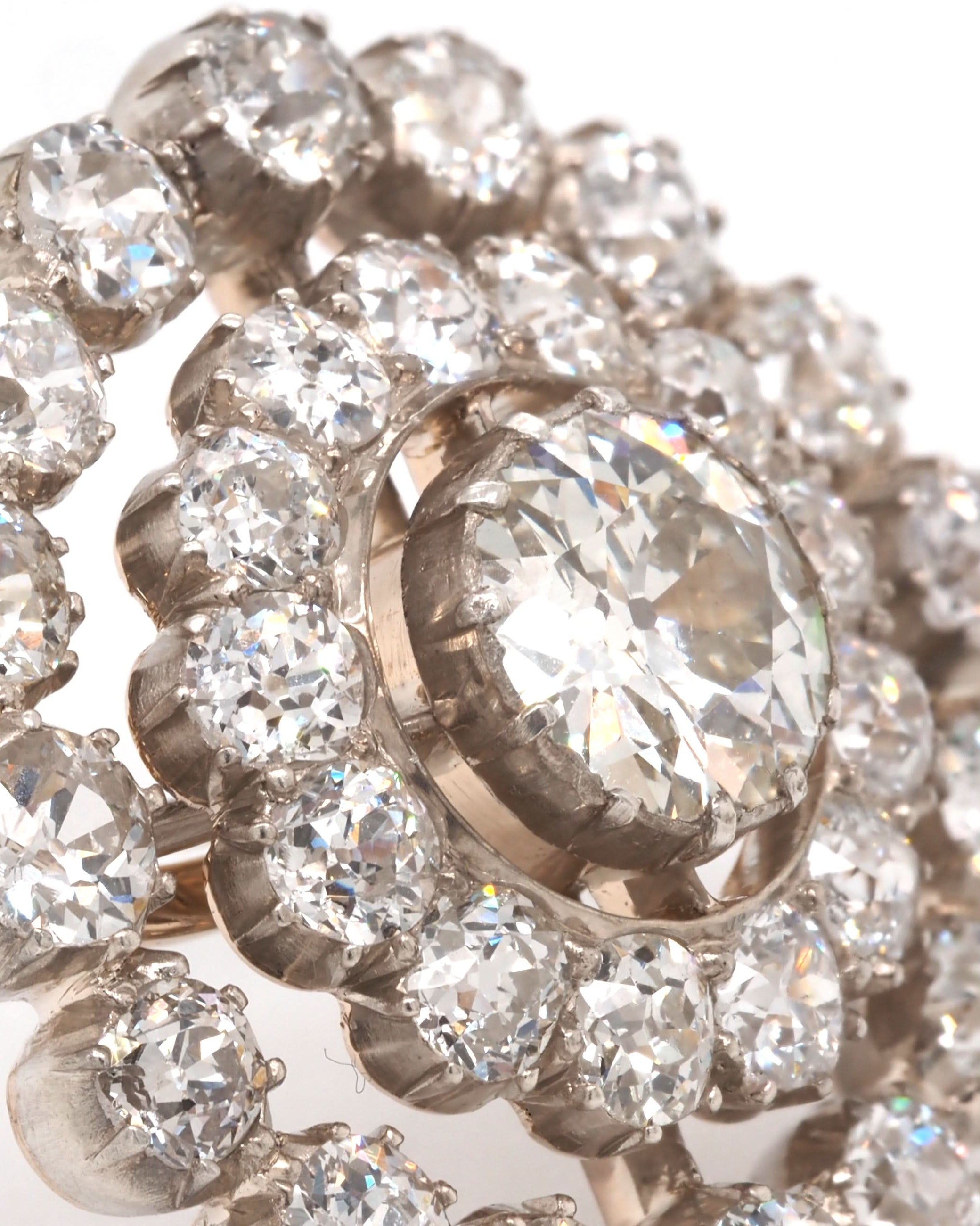 Ogden of Harrogate Jewellery Victorian 18ct Yellow Gold Diamond Target Brooch/Pendant