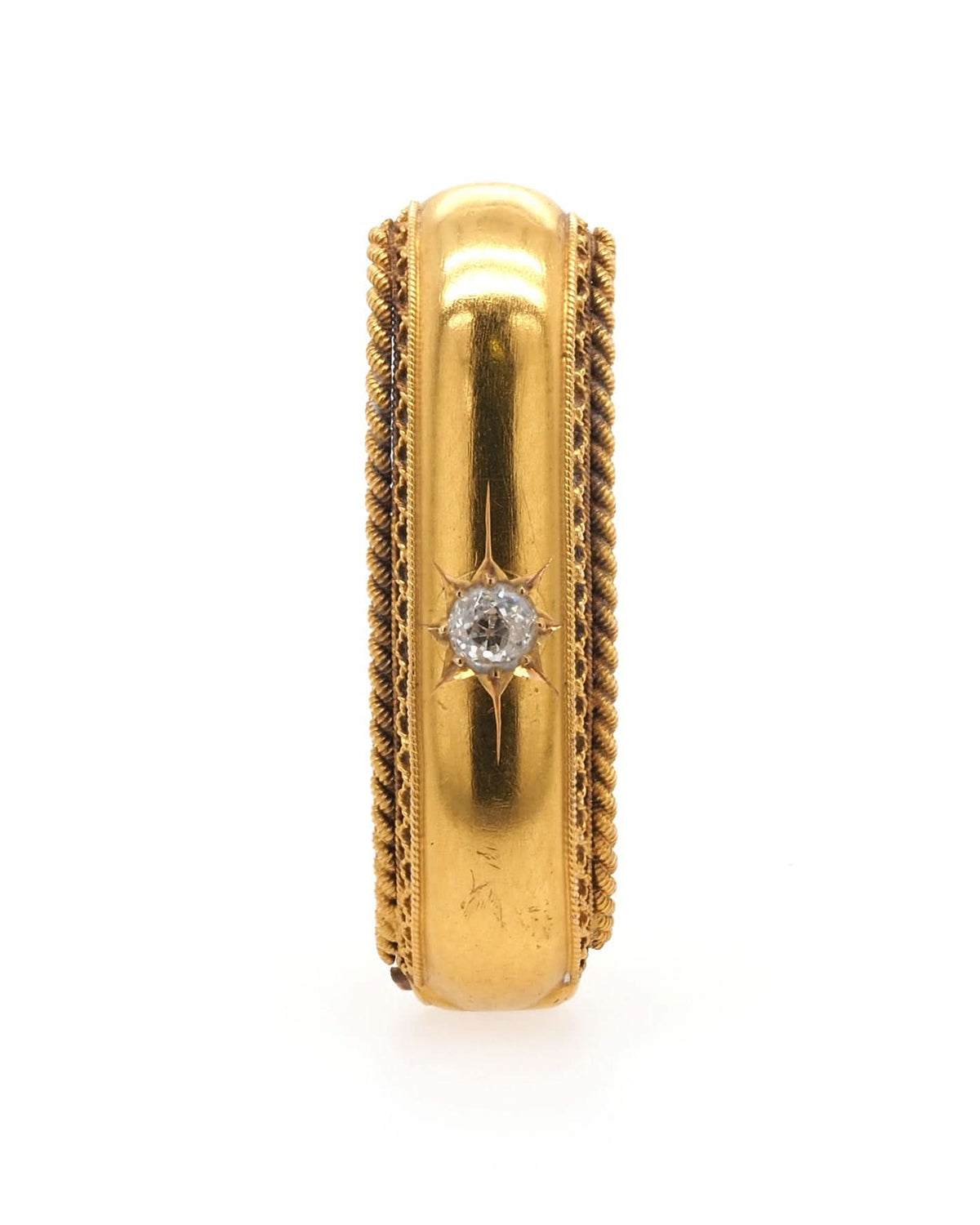 Ogden of Harrogate Jewellery Victorian 18ct Yellow Gold Scarf Clip